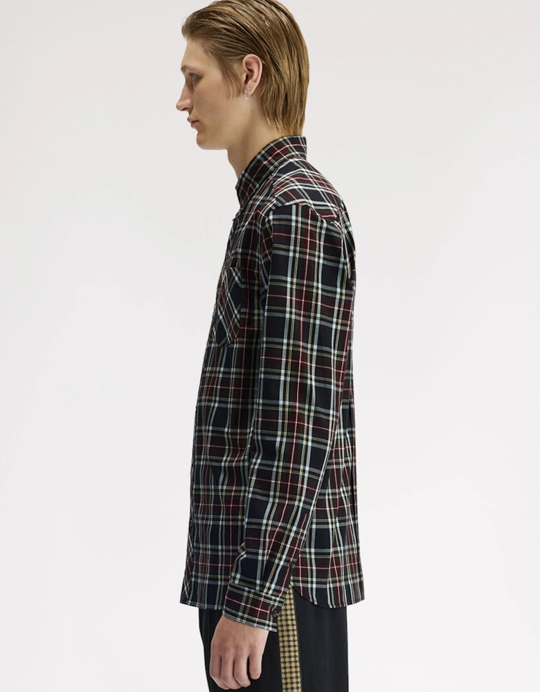 Fred Perry M2433 Classic Tartan Shirt - Black
