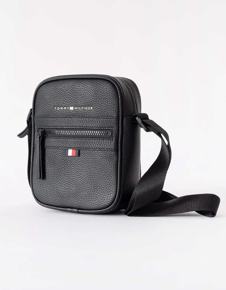 Tommy Hilfiger Essential PU Mens Mini Reporter Bag - Black