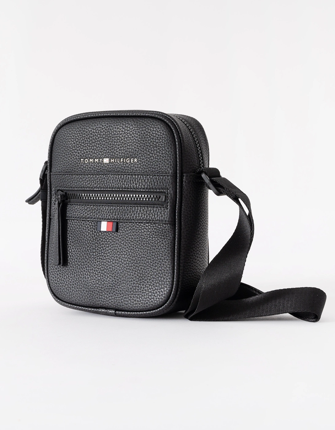 Tommy Hilfiger Essential PU Mens Mini Reporter Bag - Black