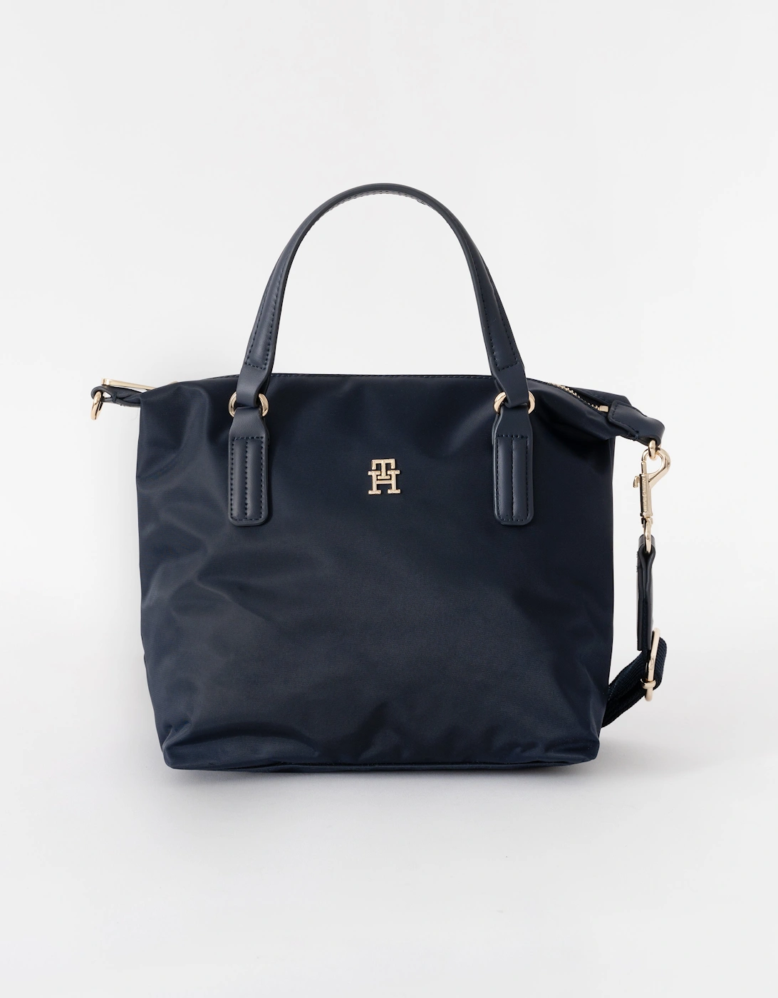 Tommy Hilfiger Women's Blue Poppy Th Small Tote Bag - Space - Size: One Size