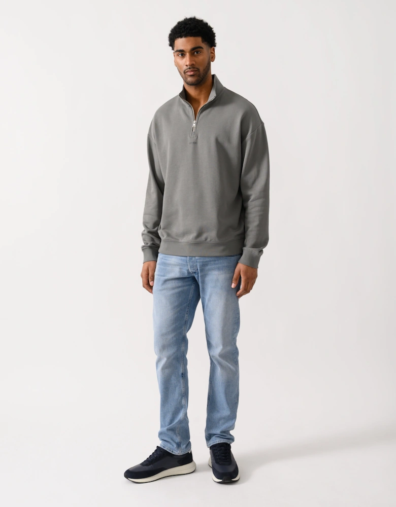 HUGO Durty244 Mens 1/4 Zip Sweatshirt - Dark Grey 025