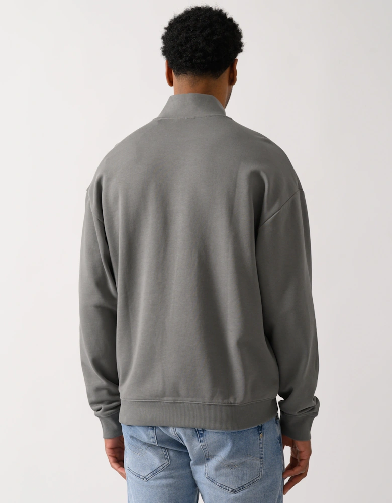 HUGO Durty244 Mens 1/4 Zip Sweatshirt - Dark Grey 025