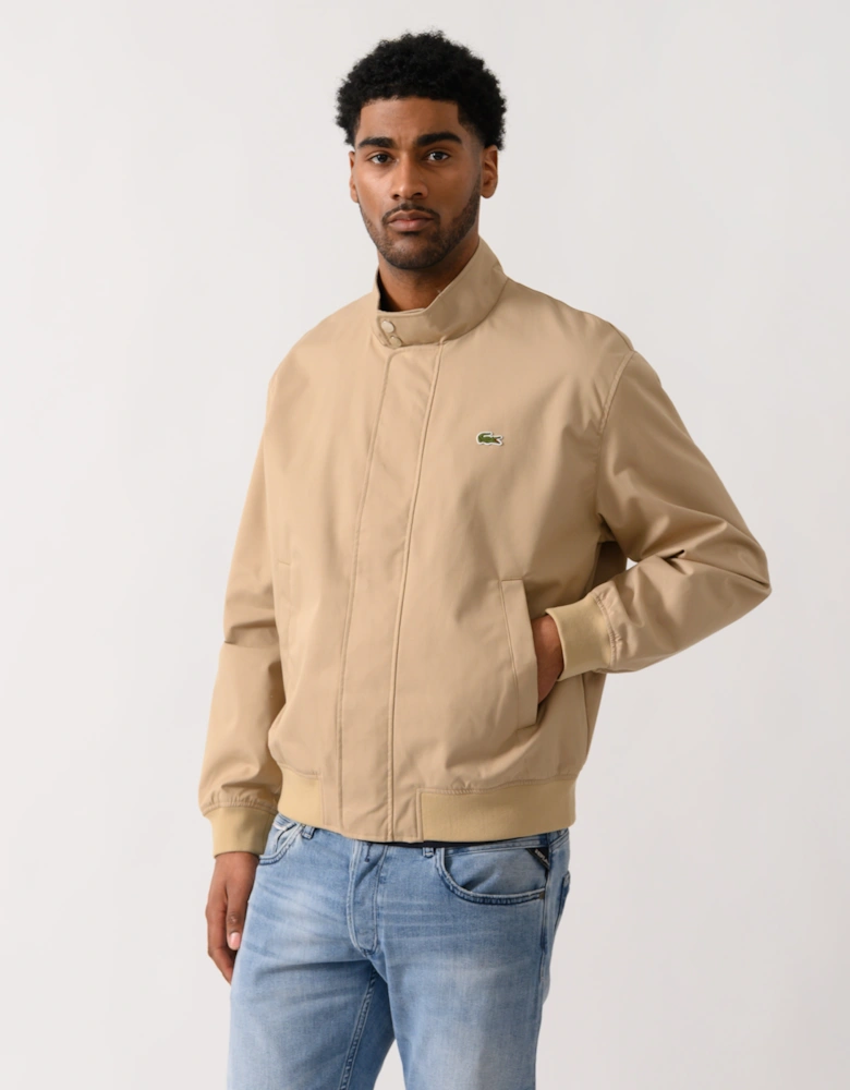 Lacoste Lightweight Water-Repellent Twill Mens Harrington Jacket - Viennese 02S