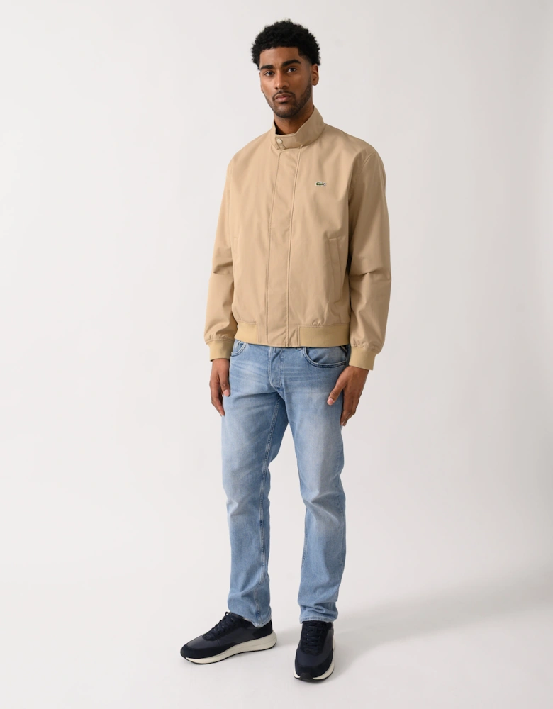 Lacoste Lightweight Water-Repellent Twill Mens Harrington Jacket - Viennese 02S