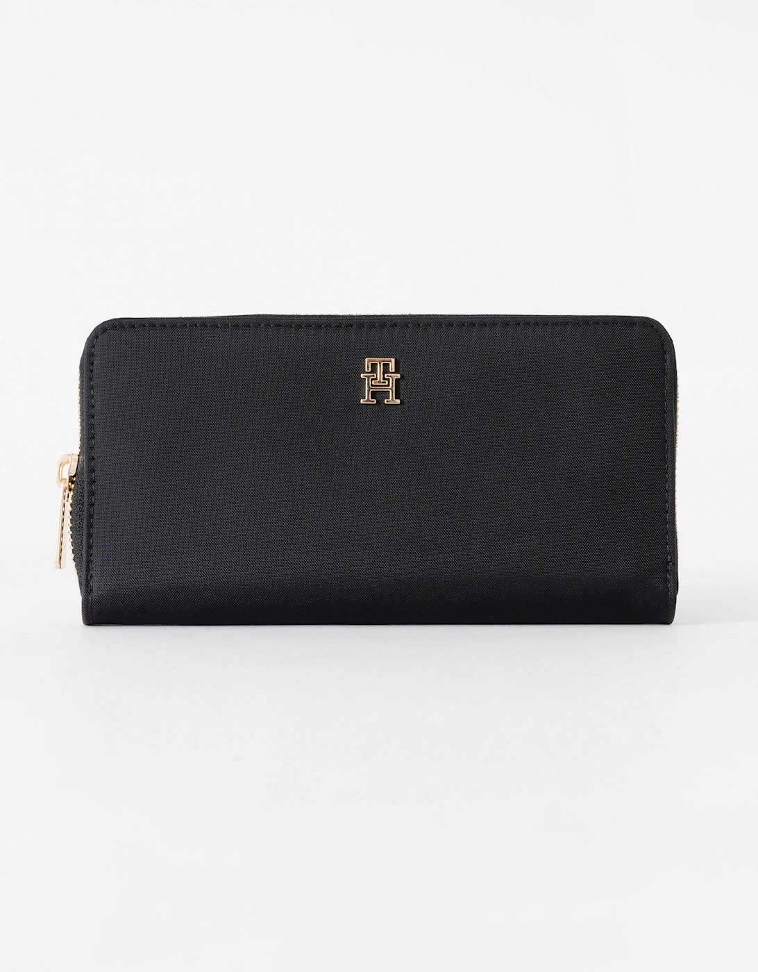 Tommy Hilfiger Popette Large Nylon Womens Zip Purse - Black