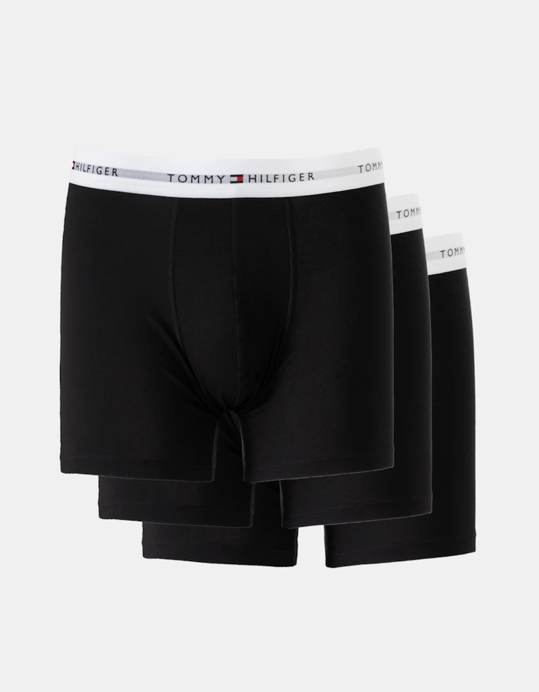 Tommy Hilfiger 3 Pack Mens Boxer Briefs - Black/Black/Black White WB