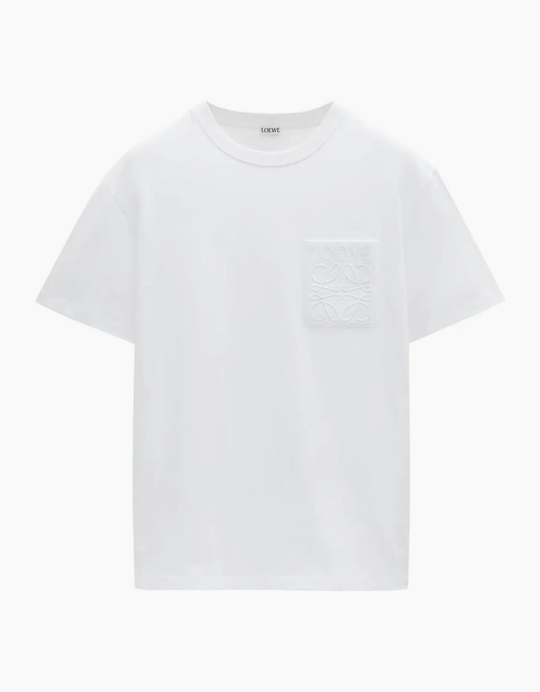 Loewe Men's LOEWE Pocket Anagram Relaxed T-Shirt White