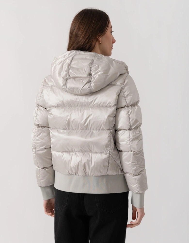 Parajumpers Mariah Womens Hooded Down Bomber - Silver-Grey 773