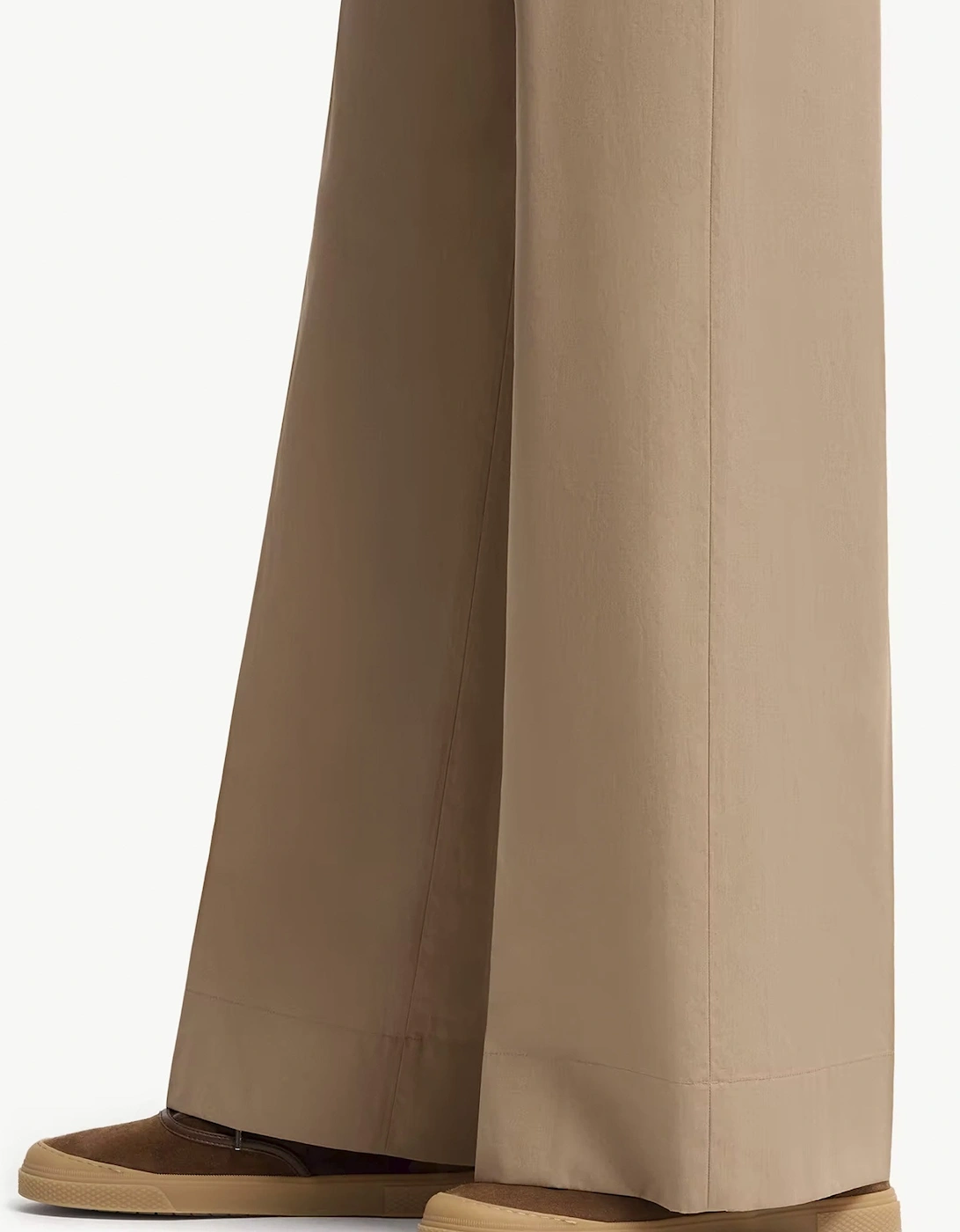 Womens Open Cuff Trousers Beige