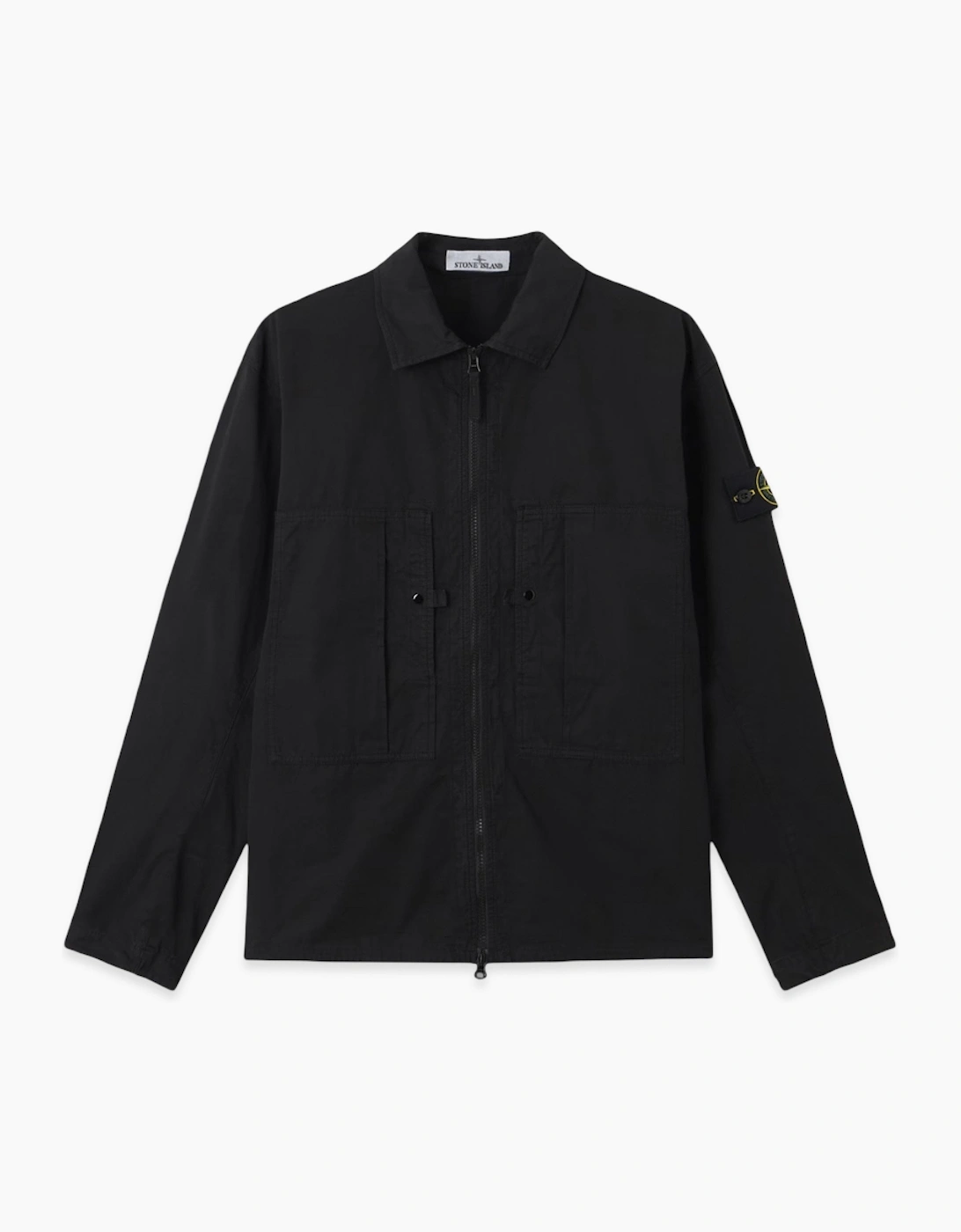 S0298 Zip Overshirt Black