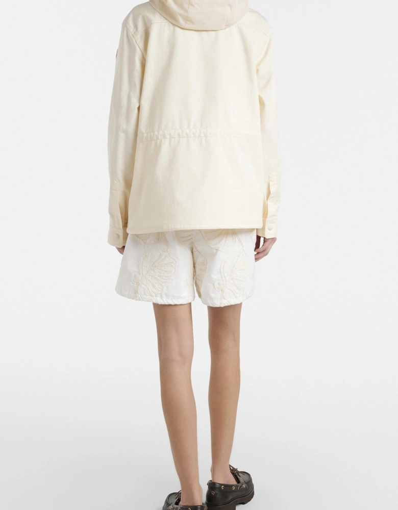 Womens Cotton Shorts Cream