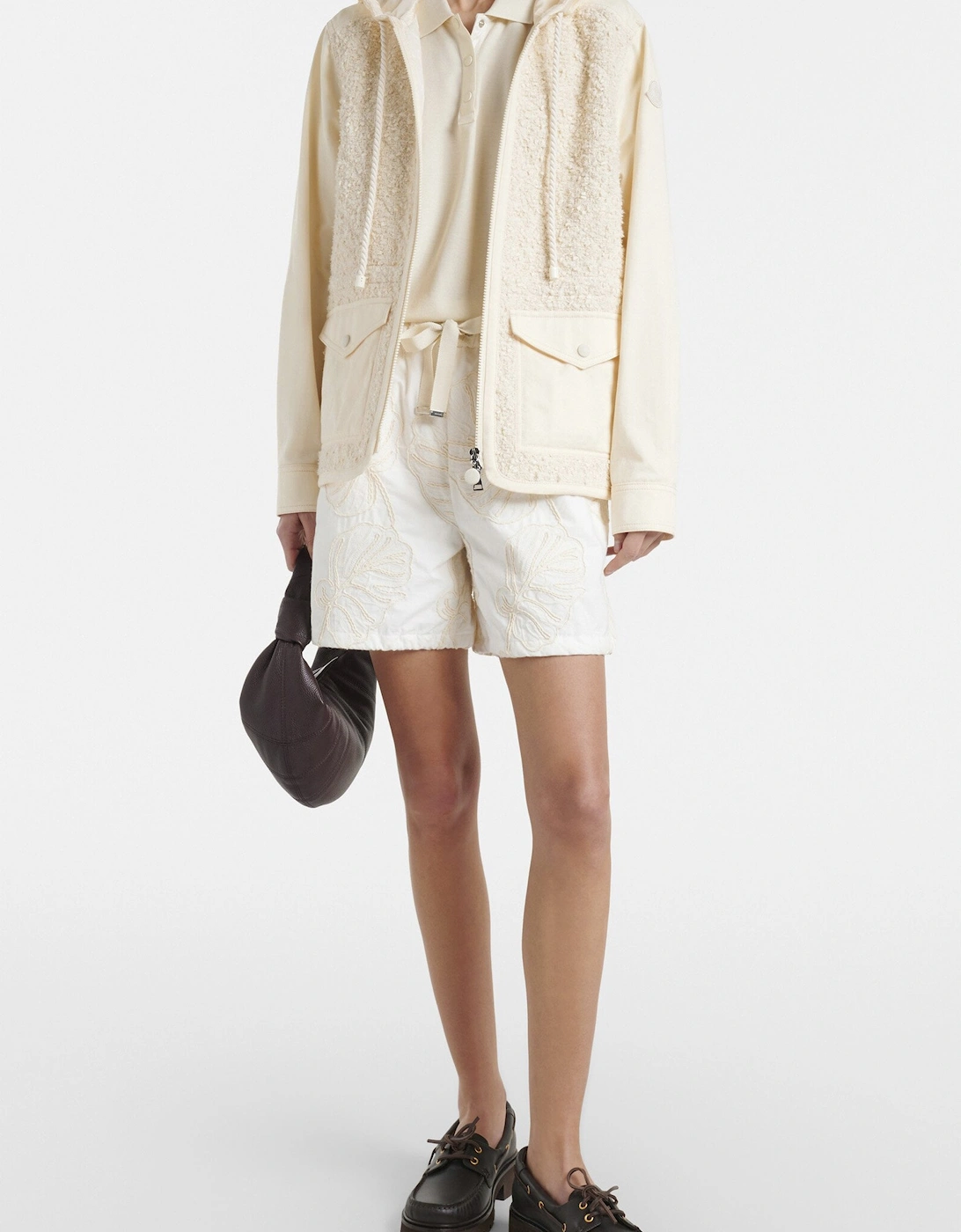 Womens Cotton Shorts Cream