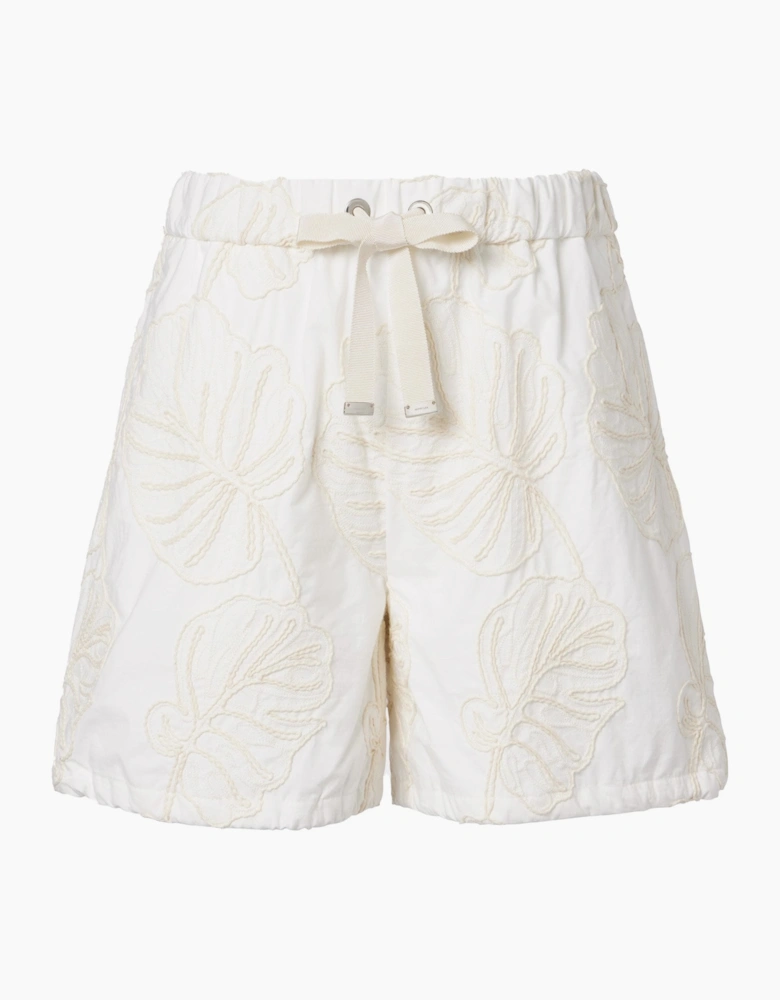 Womens Cotton Shorts Cream