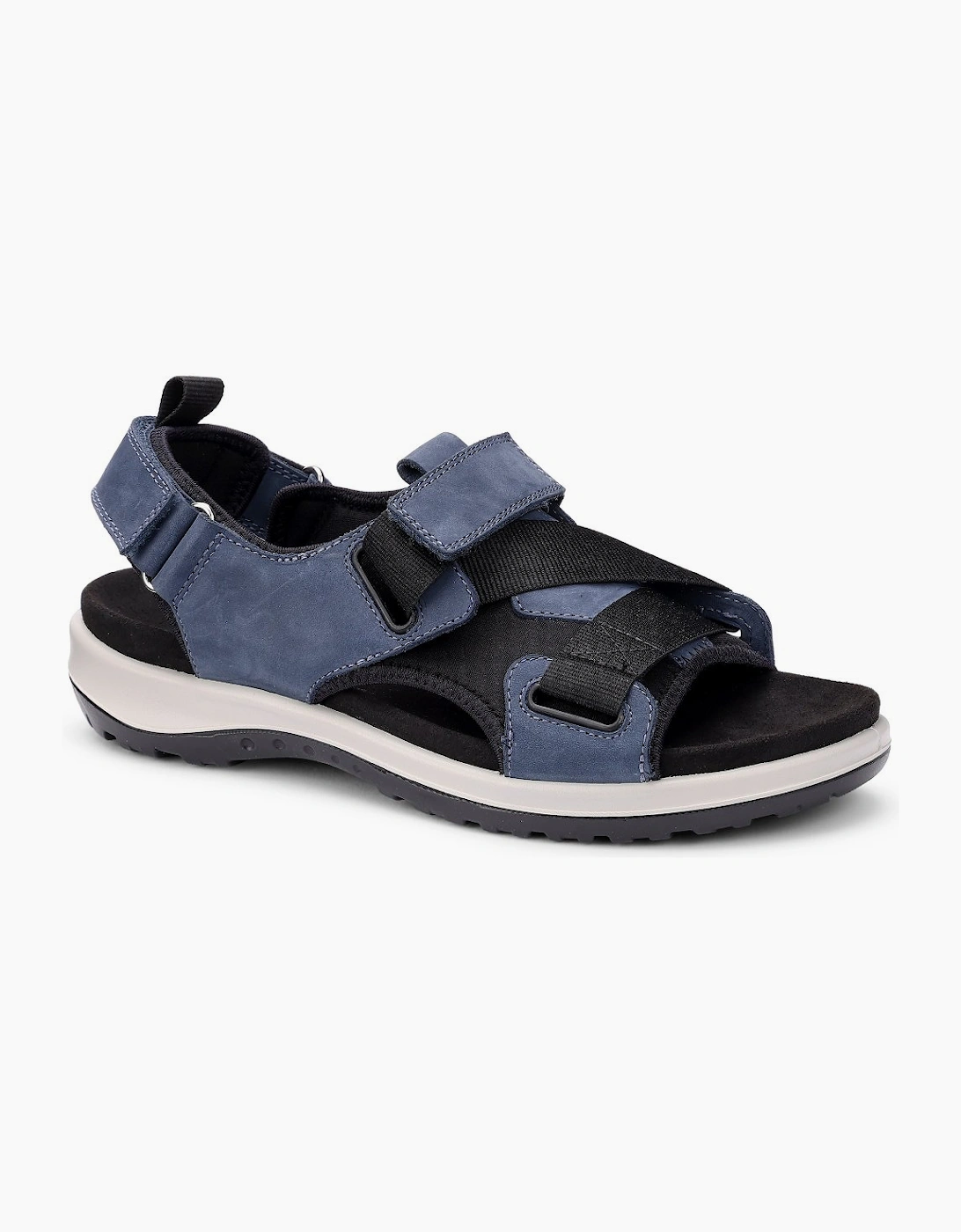 Hotter Women's Navy Pursue Wide Fit Sandals - Size: 4