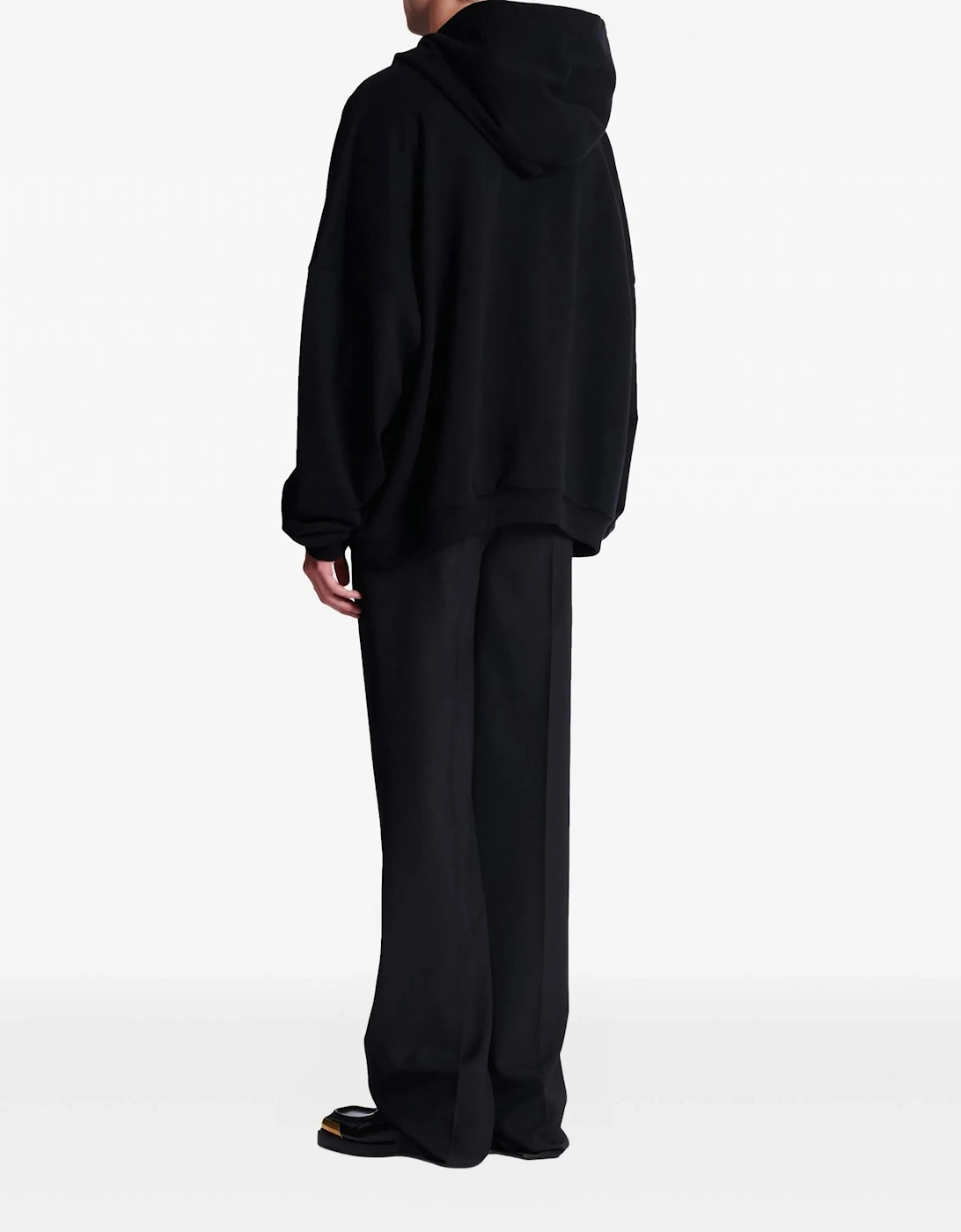 Crystal Embroidered Hoodie Black