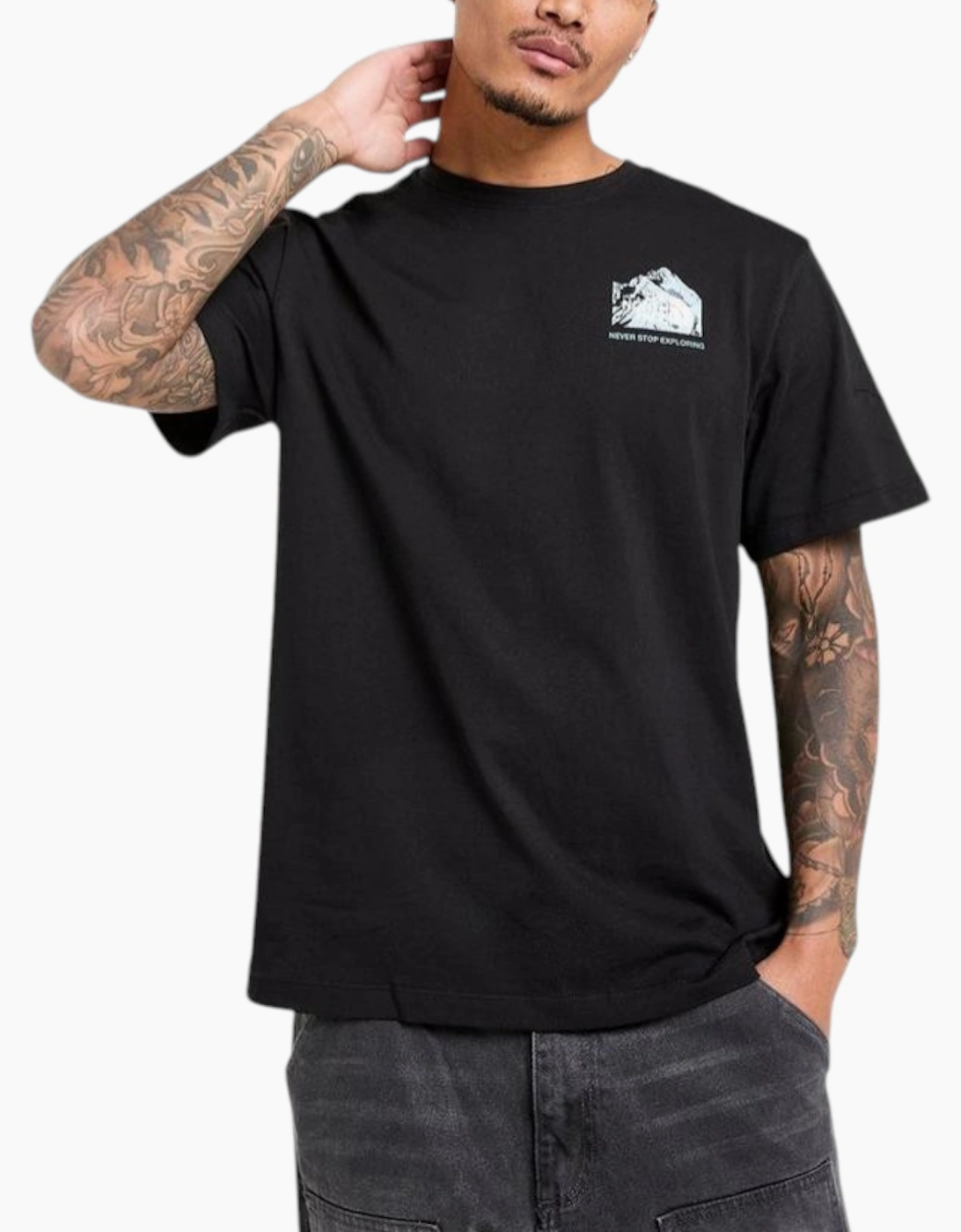 The North Face Men's The North Face Mens T Shirts Dark Matter Graphic Tee - Black
