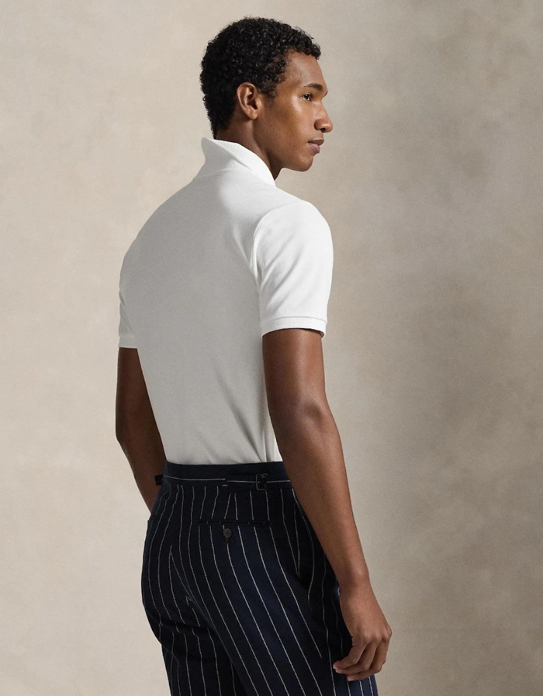 Polo Ralph Lauren Stretch Mesh Custom Slim Polo 002 White