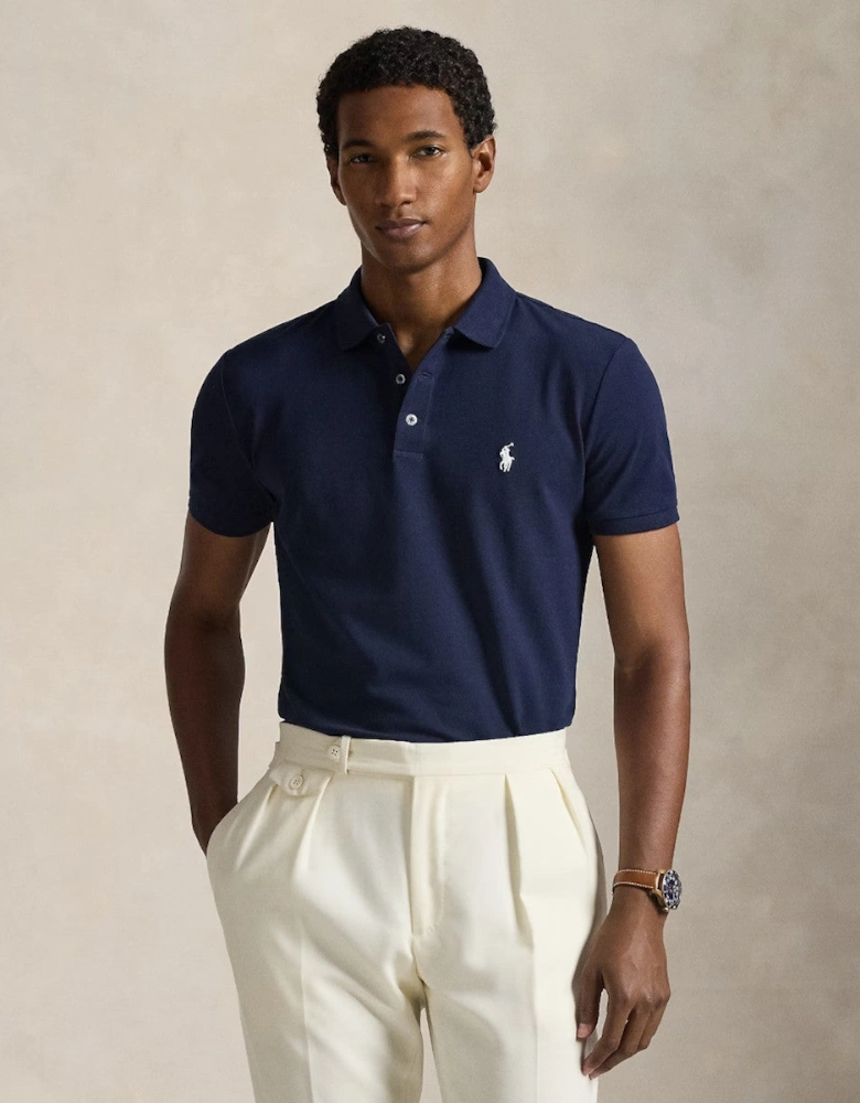 Polo Ralph Lauren Stretch Mesh Custom Slim Polo 038 refined Navy/Smoke