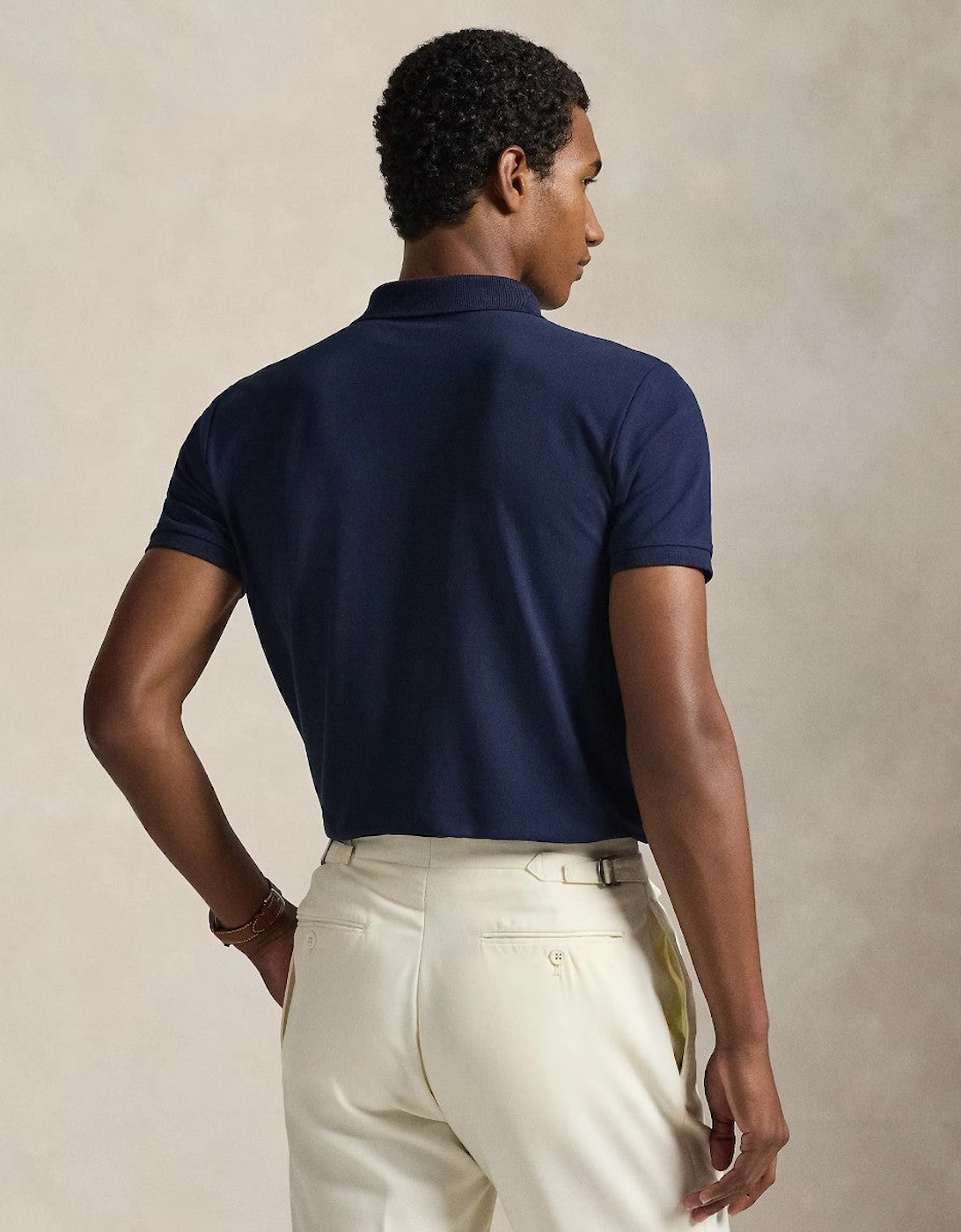 Polo Ralph Lauren Stretch Mesh Custom Slim Polo 038 refined Navy/Smoke