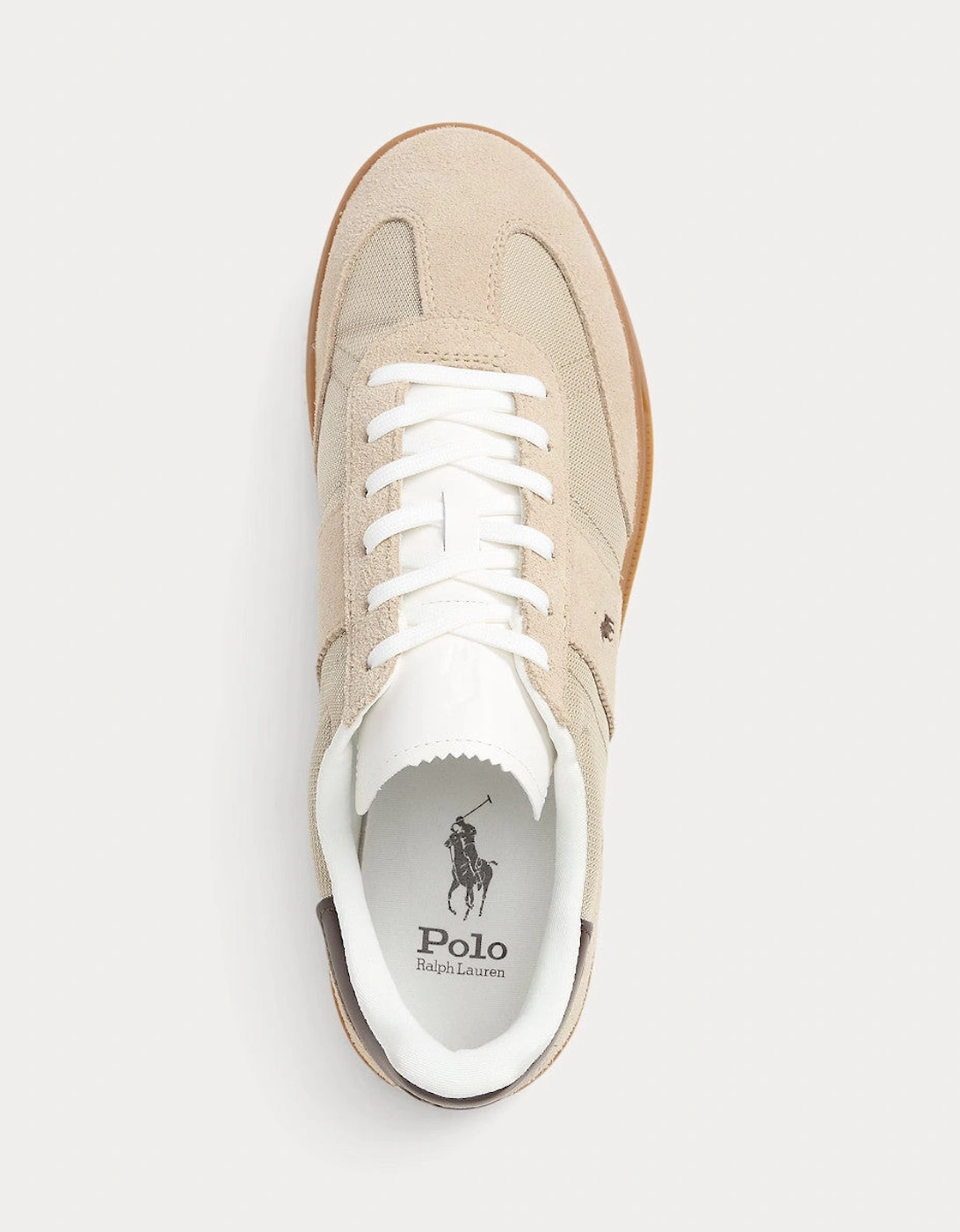 Polo Ralph Lauren HRT Aera PP Trainers 004 Milkshake/Dark Brown