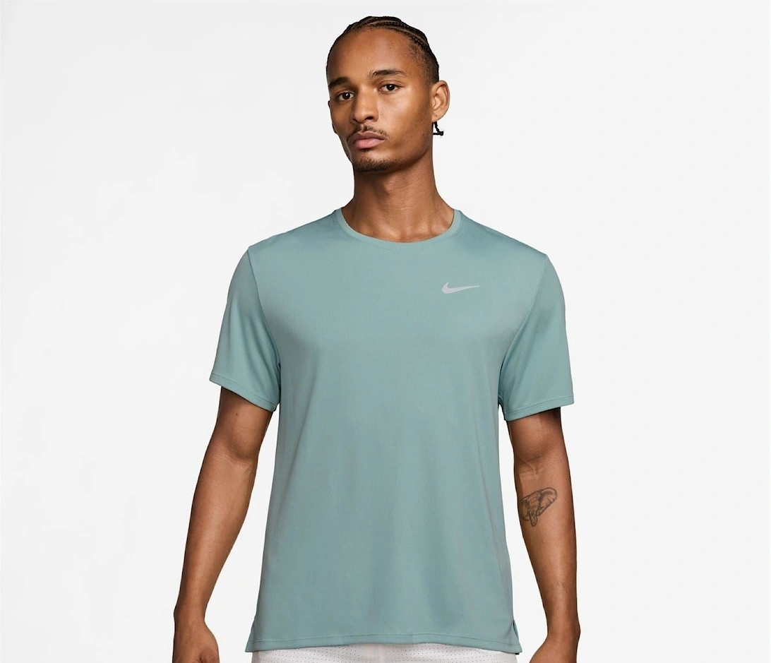 Nike Men's Blue Miler Dri Fit T-Shirt Jade Green  42 Xl