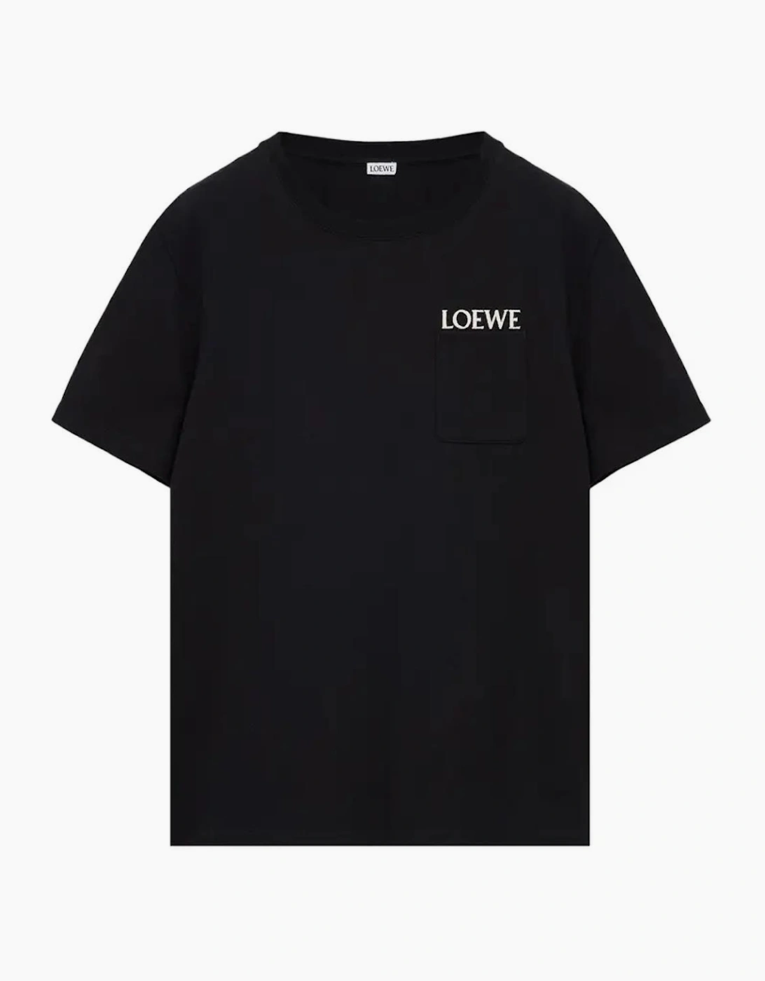 Loewe Pocket Embroidered Logo T-shirt in Black