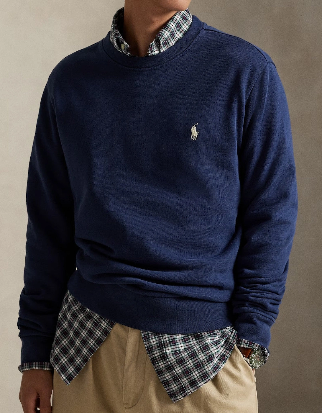 Polo Ralph Lauren Loopback Crew Neck Sweatshirt 017 Cruise Navy