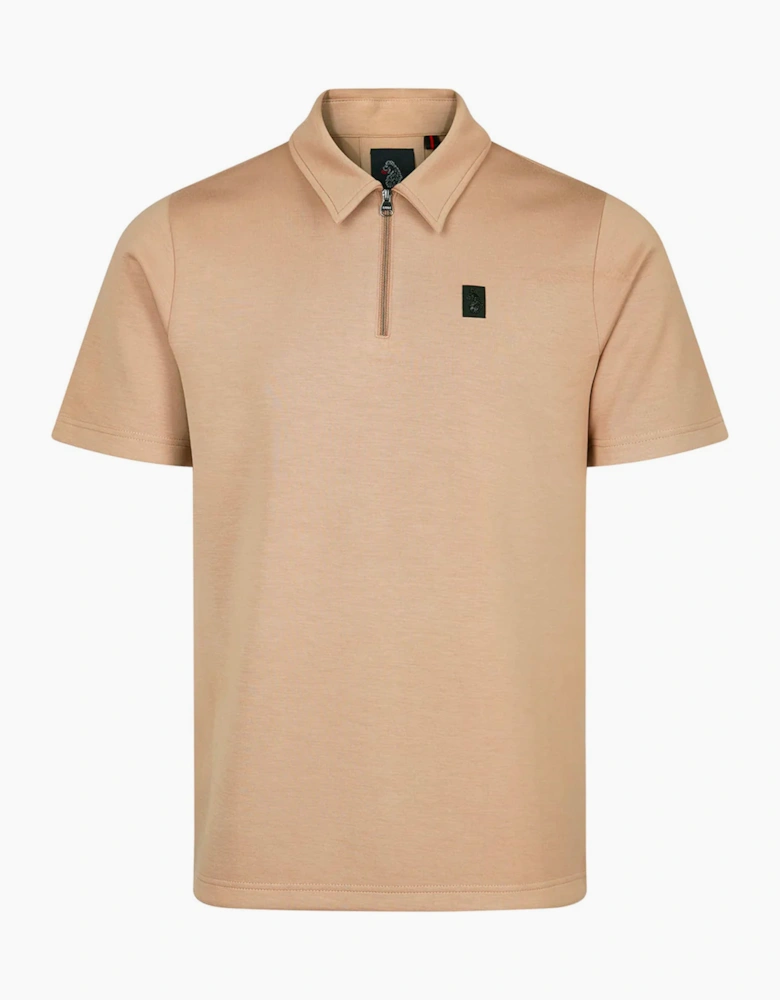 Luke 1977 Euphonic Modal zip polo FAWN