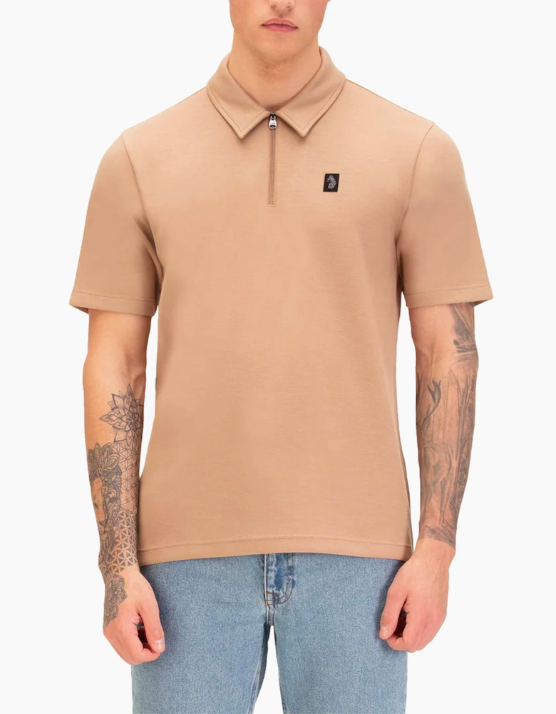 Luke 1977 Euphonic Modal zip polo FAWN