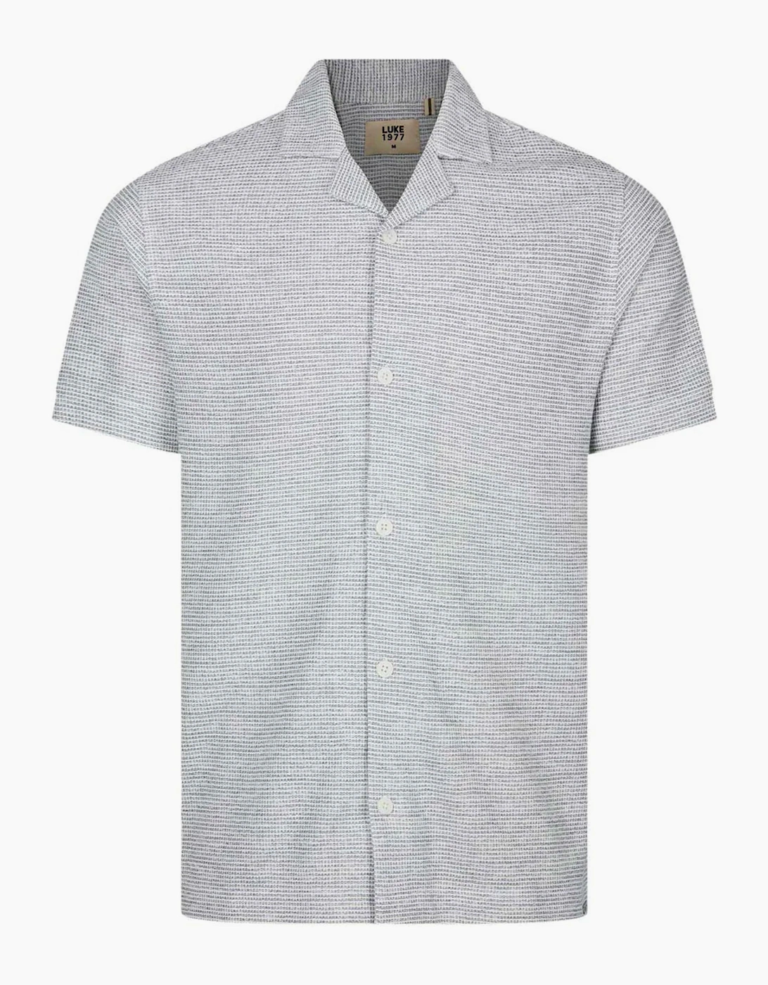 Luke 1977 Men's White Louisville Waffle Short Sleeve Shirt - Size: 42/Regular