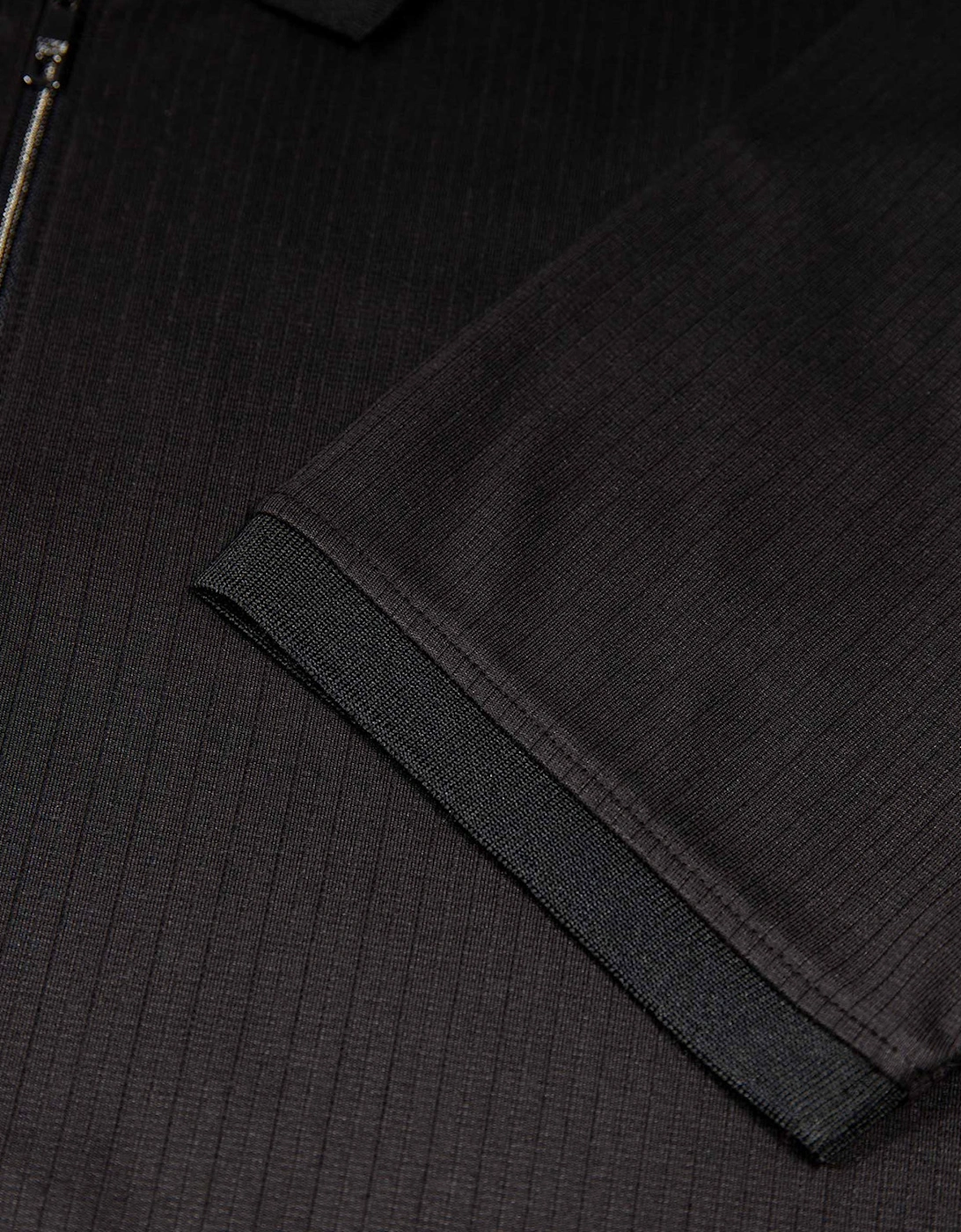 Luke 1977 Henry ribbed Short Sleeve polo shirt BLACK