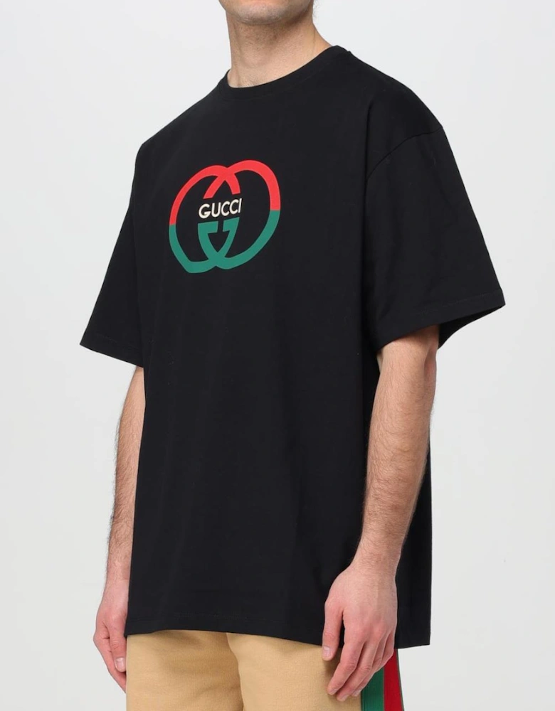Gucci Interlocking 'G' Print Oversized T-Shirt in Black