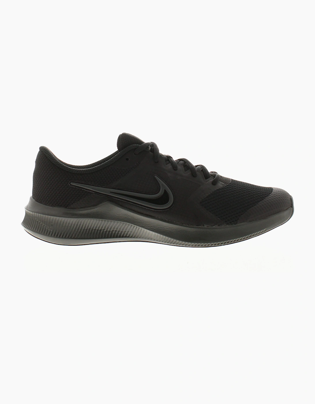 Nike Older Boys Trainers Downshifter Lace Up black dk smoke grey UK Size