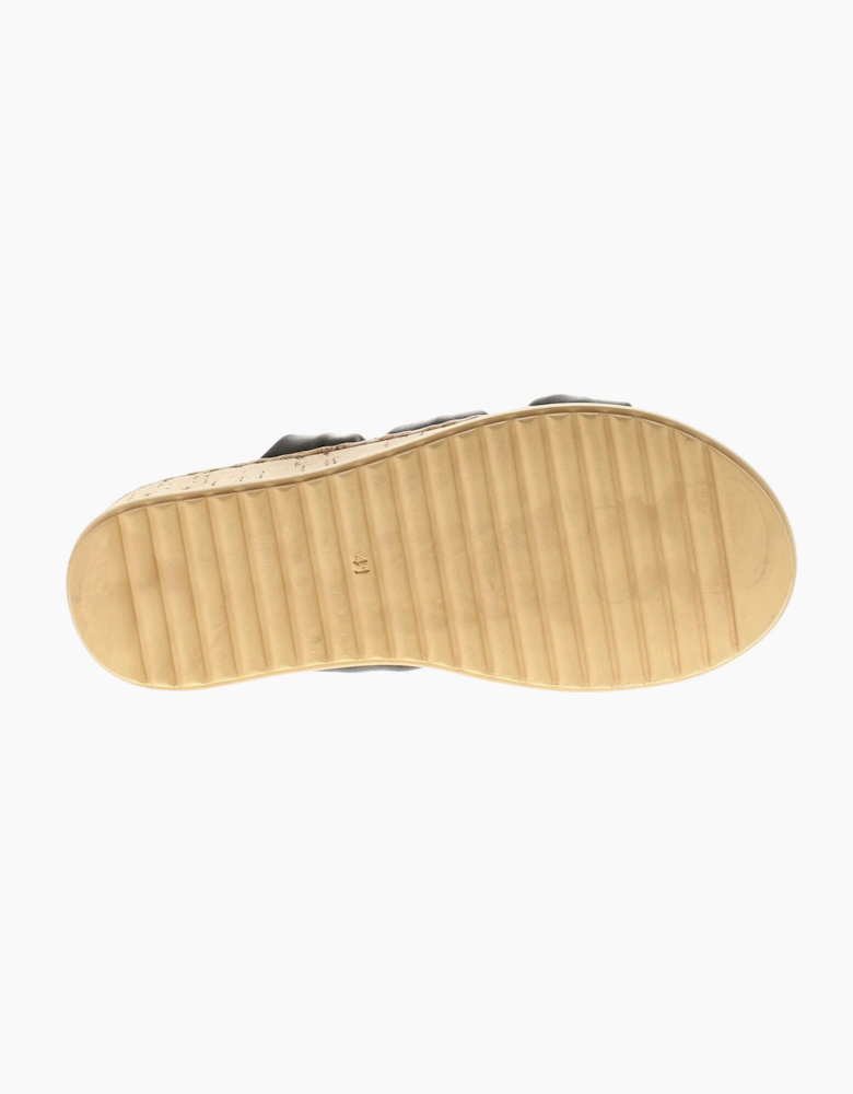 Hush Puppies Womens Sandals Eden Wide Fit Leather Elasticated black UK Size
