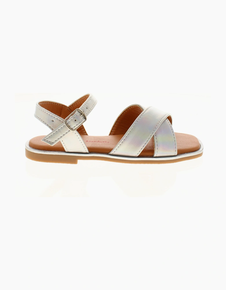 Princess Stardust Girls Sandals Younger Girls Sasha silver UK Size