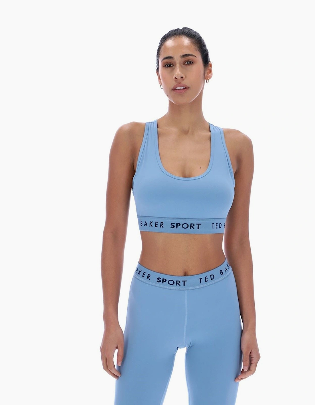 Ted Baker Women's Blue Diana Tbwsba2525 Polyester Sports Bra L