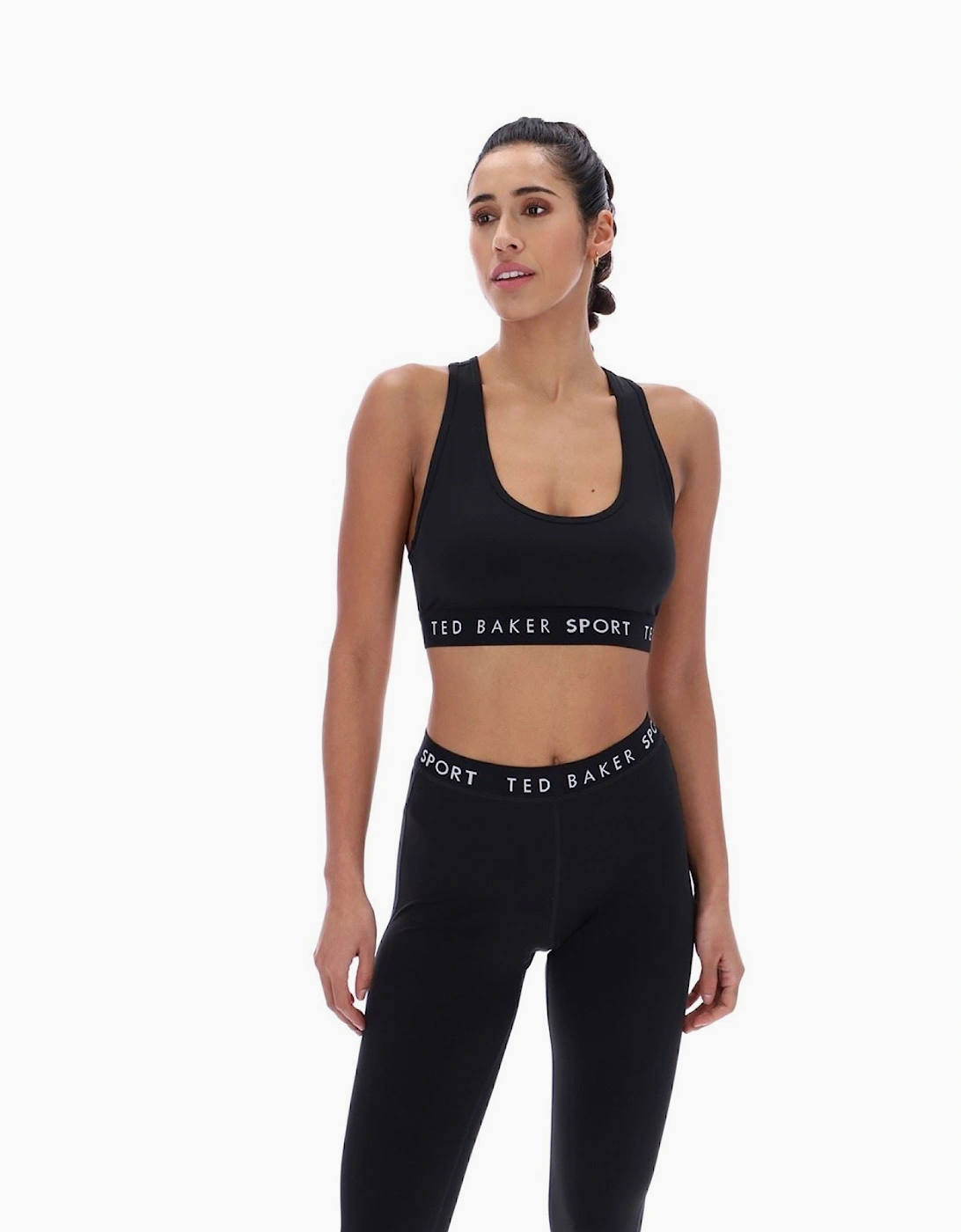 Ted Baker Women's Black Diana Tbwsba2525 Polyester Sports Bra S