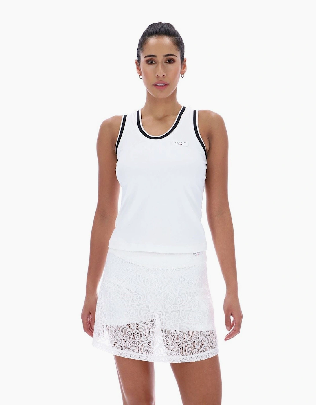 Ted Baker Women's White Annabelle Tbwvs2623 Activewear Tank Tops 12 M