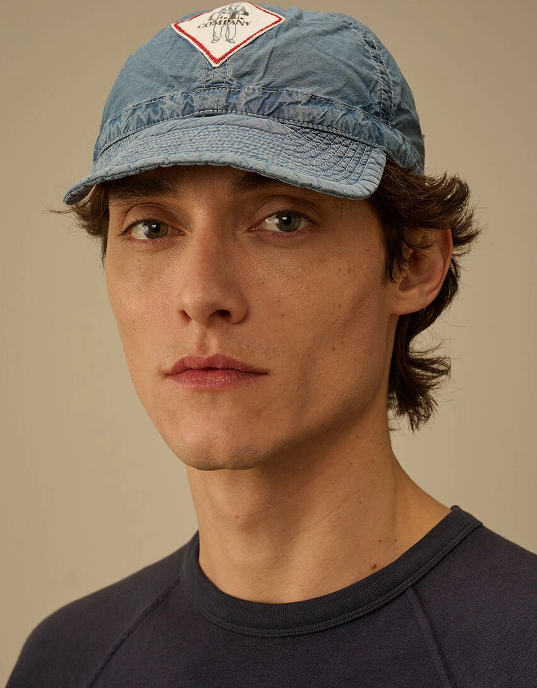 50 Fili Bleached Cap Blue