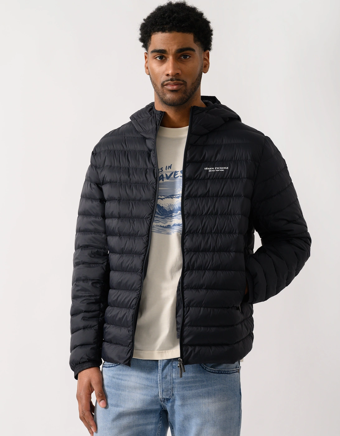 Armani Exchange Mens Down Jacket XM001577-AF16927 - Deep Navy UB101, 6 of 5