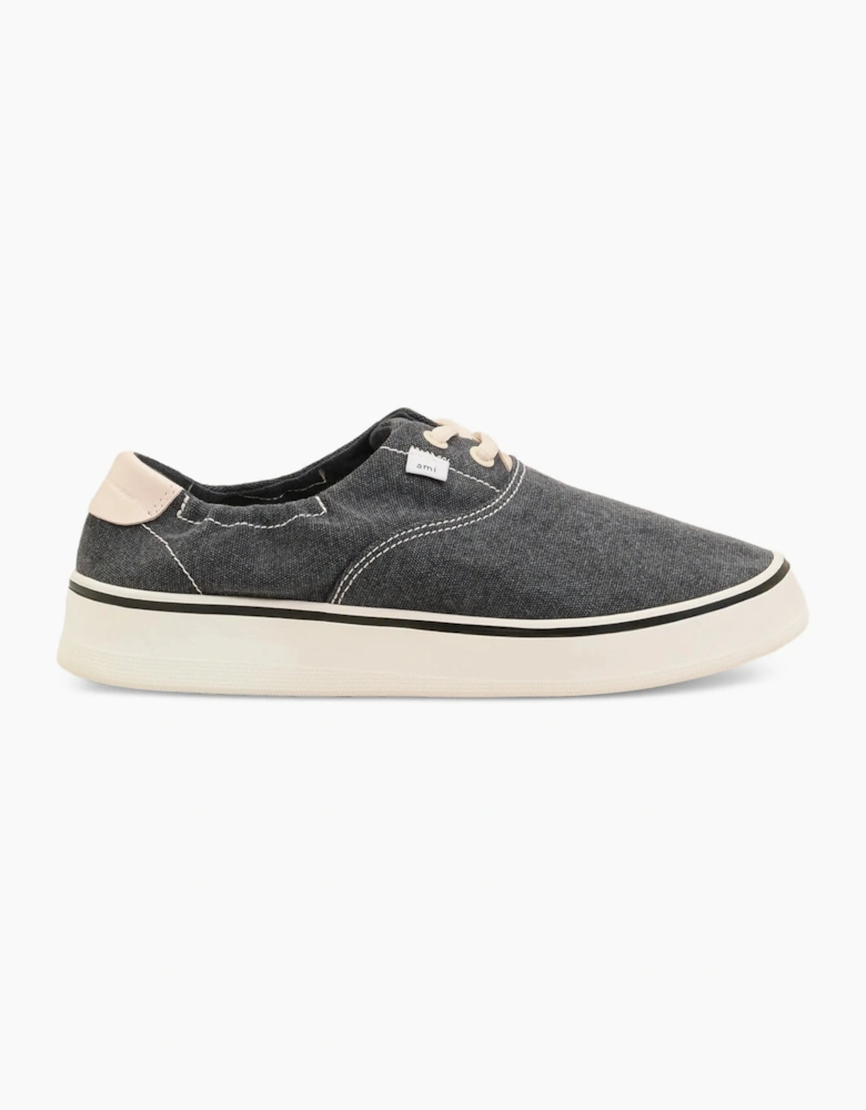 Washed Canvas Tennis Sneakers Navy