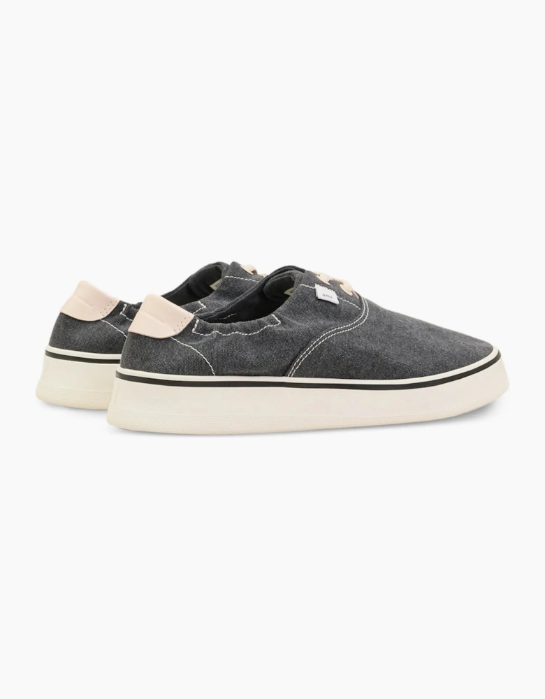 Washed Canvas Tennis Sneakers Navy