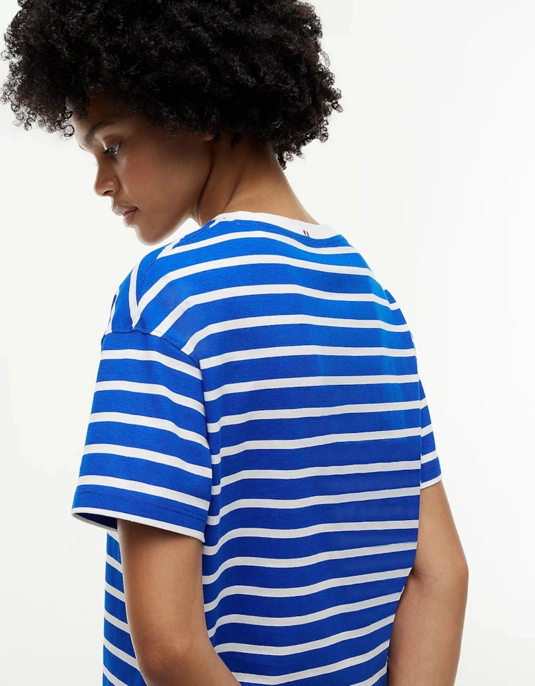 Tommy Hilfiger STRIPE SS Womens Nightdress Blue Orbit Breton Stripe