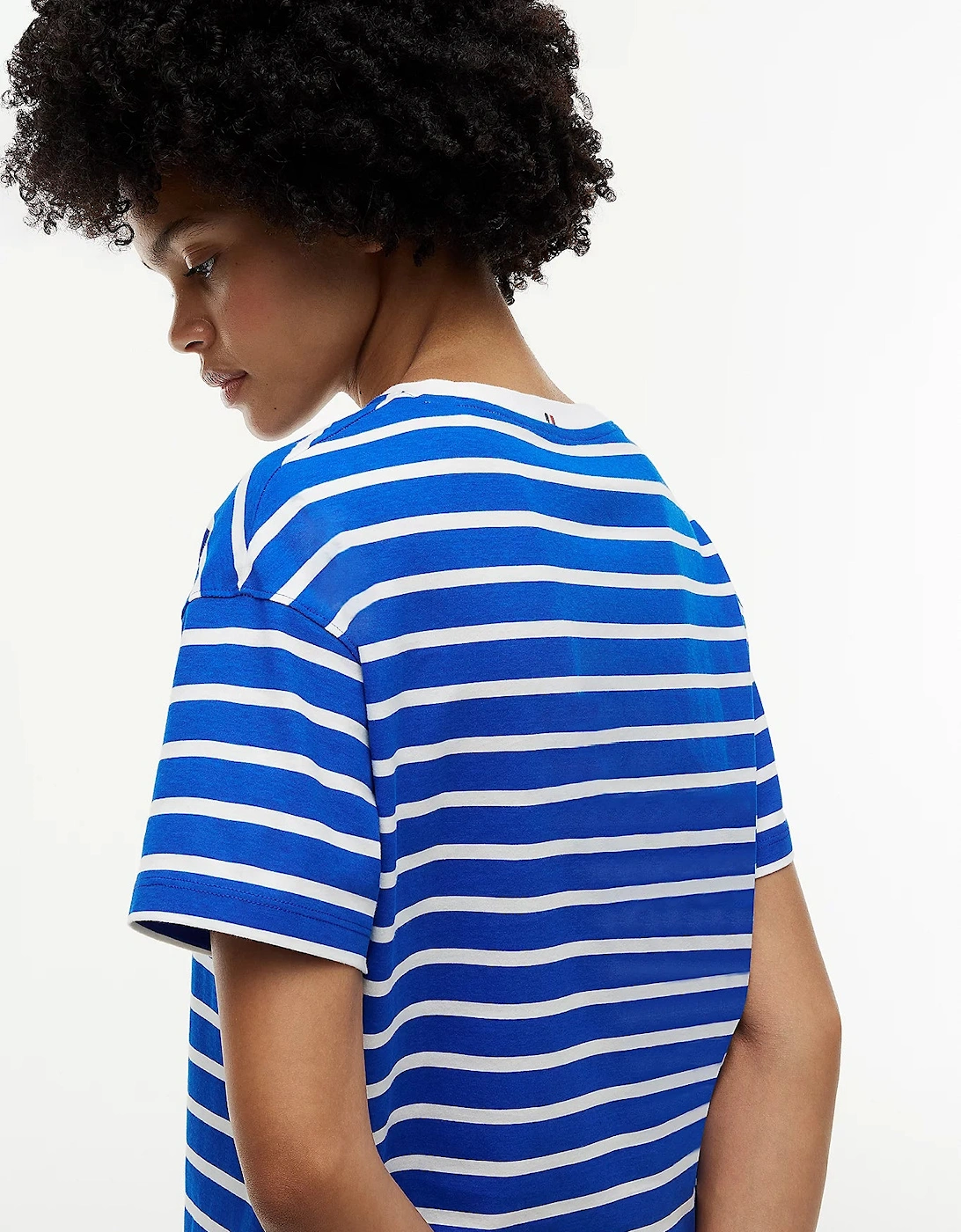 Tommy Hilfiger STRIPE SS Womens Nightdress Blue Orbit Breton Stripe