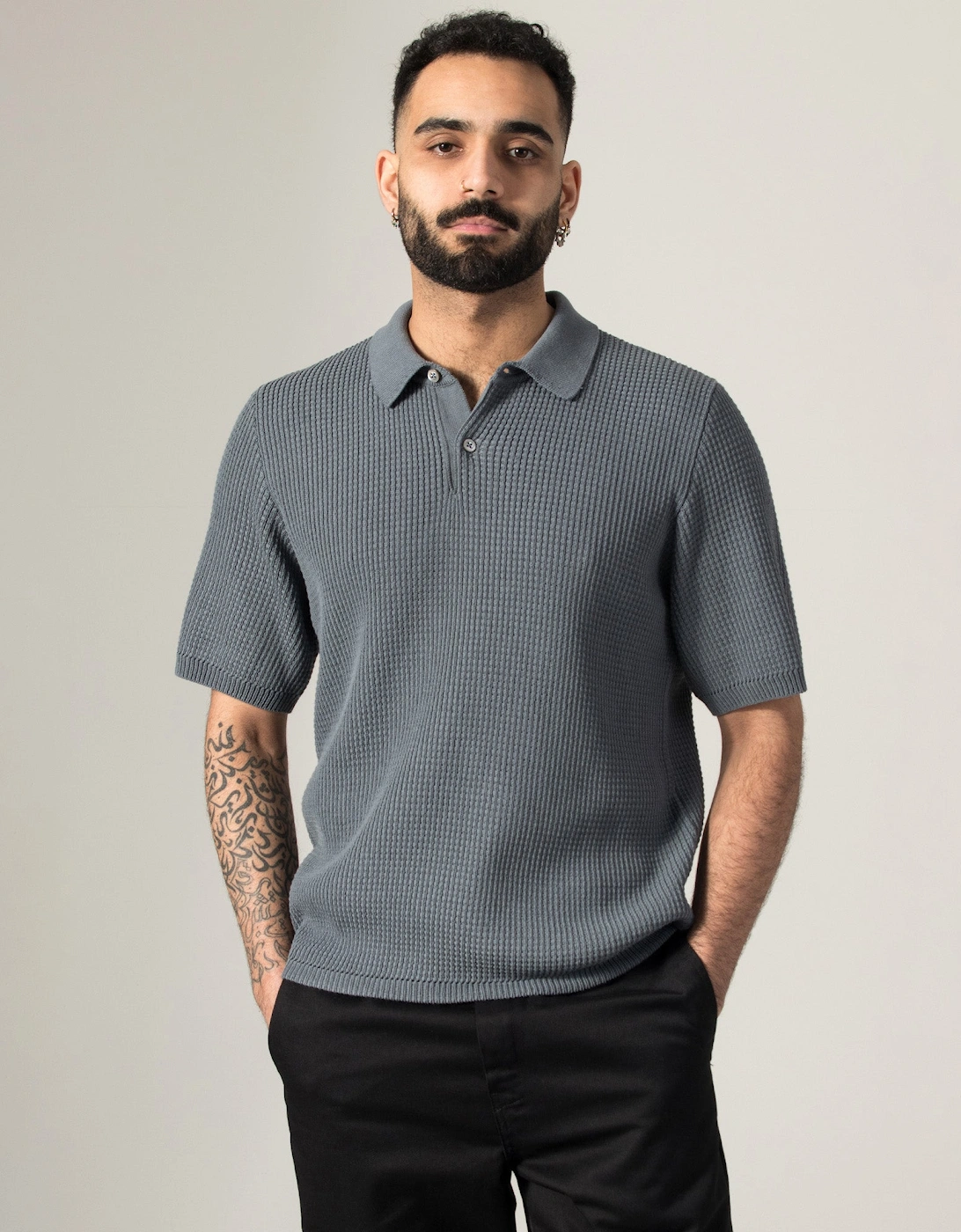 Anholt Cotton Crepe Polo Shirt