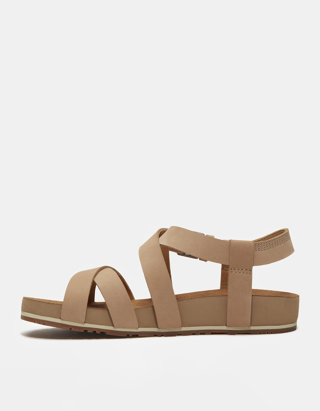 Timberland Malibu Waves Cross Strap Nubuck Womens Sandals - Mid Beige