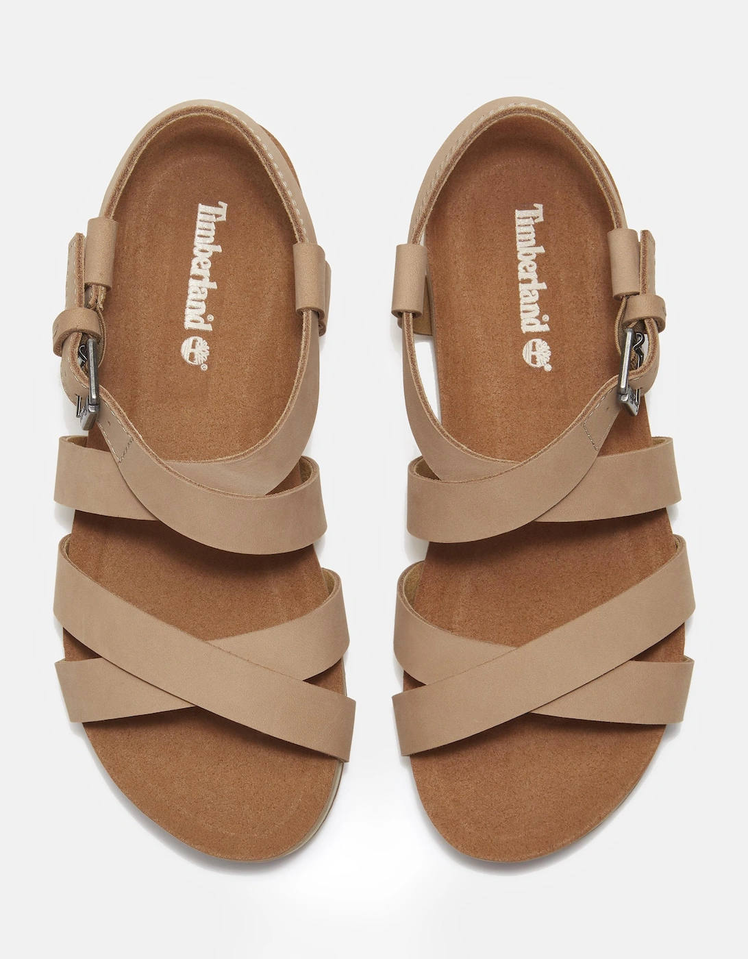Timberland Malibu Waves Cross Strap Nubuck Womens Sandals - Mid Beige