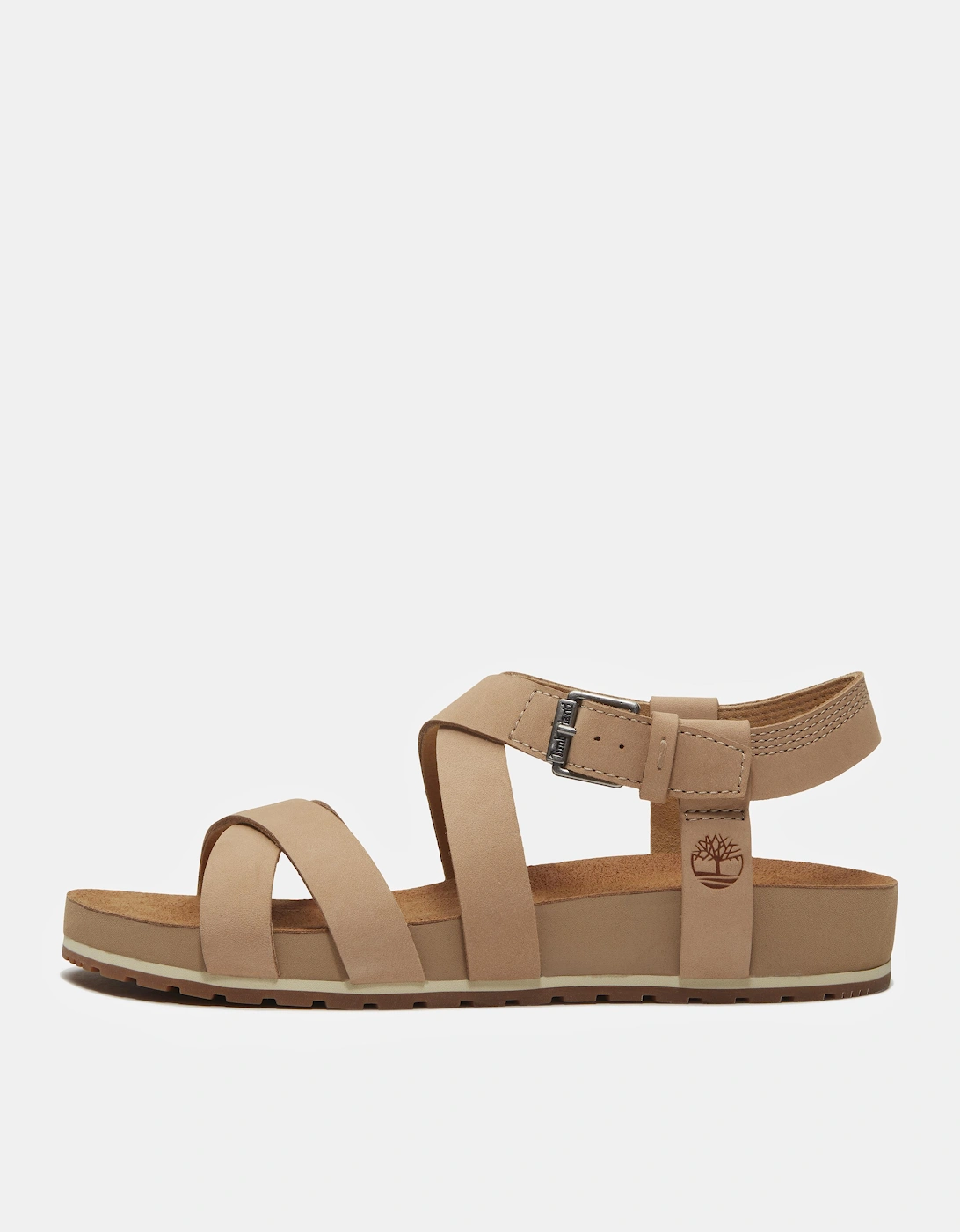 Timberland Malibu Waves Cross Strap Nubuck Womens Sandals - Mid Beige