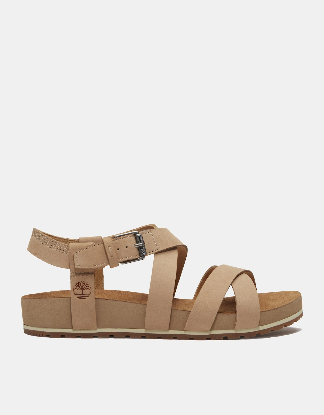 Timberland Malibu Waves Cross Strap Nubuck Womens Sandals - Mid Beige