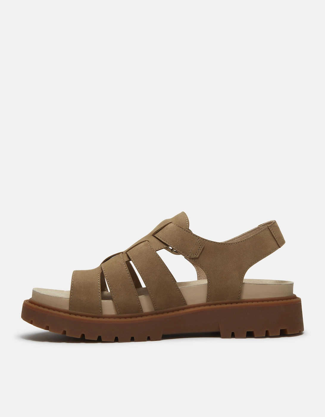 Timberland Clairemont Way Nubuck Womens Fisherman Sandals - Mid Beige